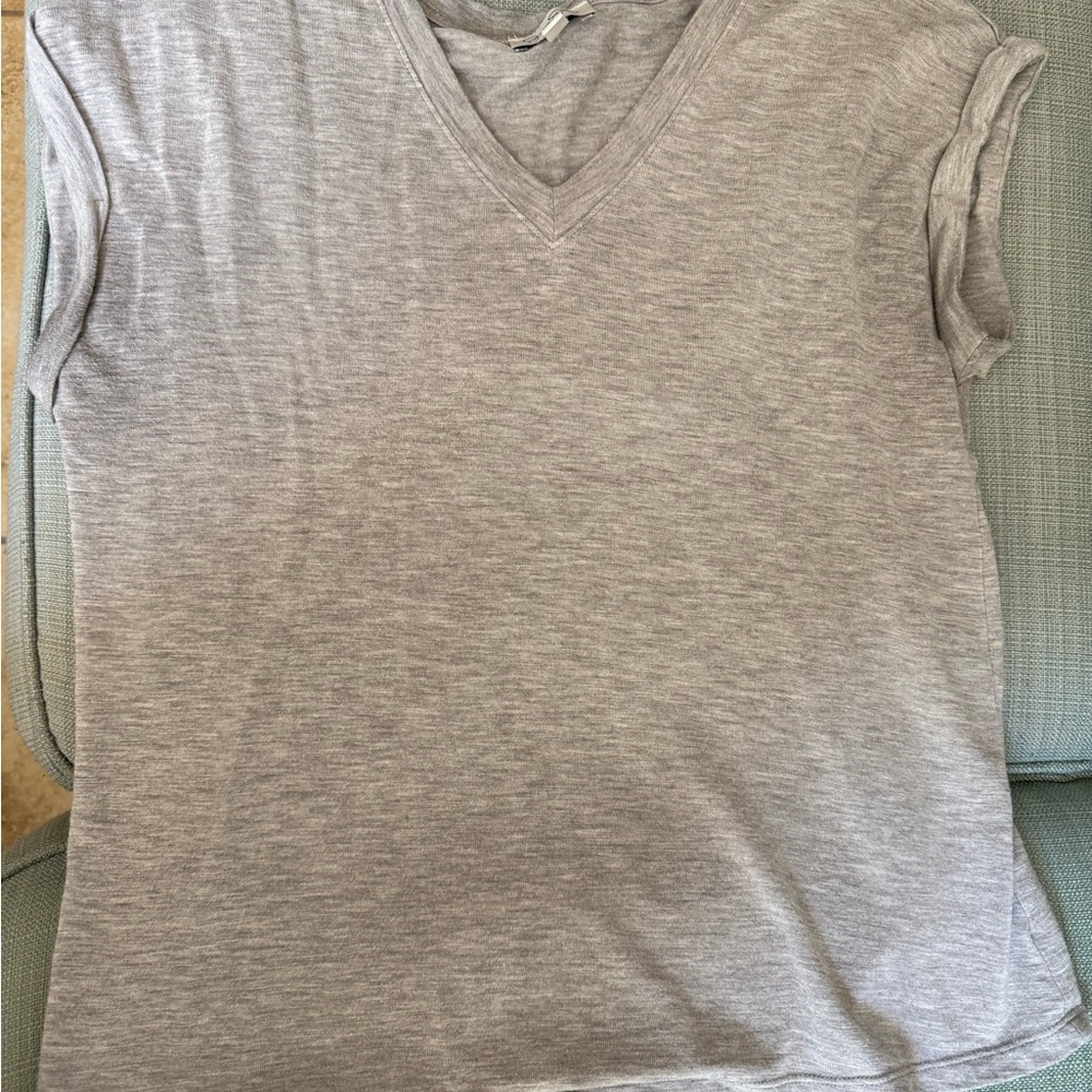 Jessica Simpson Gray Relaxed Fitted Short Sleeve Tee